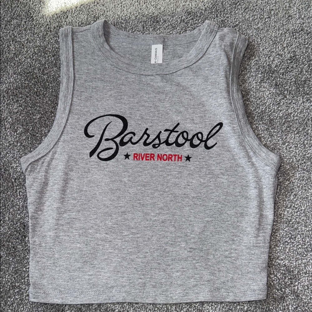 Bella Canvas Gray Sleeveless Crop Top